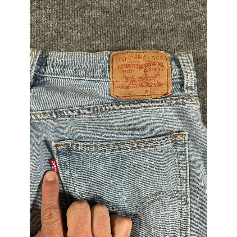 Levi's 560 Comfort Fit Men's Blue Jeans Light Wash Tapered Leg Sz - 33x28